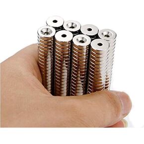 40pcs Magnets Disc Countersunk Permanent Magnet Fastener Magnets 12mm D Disc Countersunk Pe12mmX3mm,Magnets with Holes,Countersunk Hole 4mm (Disc:12x3-4mm)