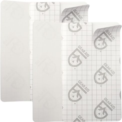 رقع شريط مرنة من جير ايد تيناشيس من أجل إصلاح النسيج والفينيل، شفاف، رقعتين مقاس 7.62 سم × 12.7 سم in Kuwait