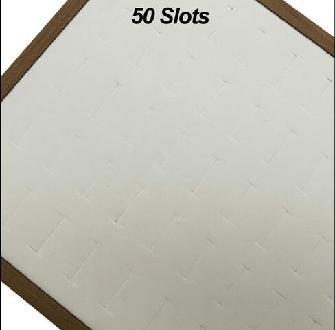 LOARNIEA Ring Display 50 Slots Ring Displays for Selling Wood Frame Velvet Ring Holder Ring Organizer Tray in Kuwait
