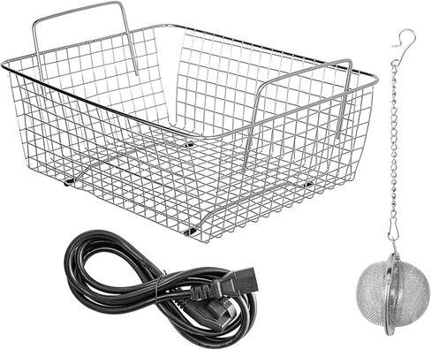 منظف ​​بالموجات فوق الصوتية 10 لتر من موفورن 304 من الفولاذ المقاوم للصدأ للتحكم في المقبض الاحترافي، منظفات بالموجات فوق الصوتية مع مؤقت تسخين للمجوهرات ونظارات لوحة الدوائر وأطقم الأسنان وأجزاء صغيرة من أدوات طب الأسنان in Kuwait