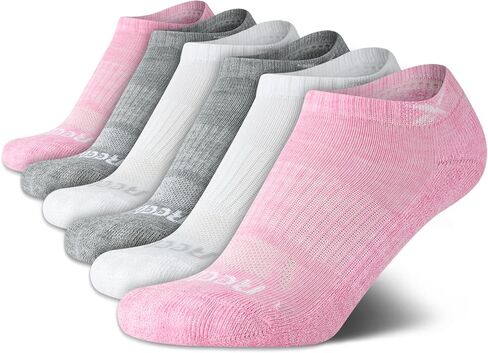 Reebok Girls' Cushioned Comfort Athletic Performance No-Show Ankle Low Cut Socks (6 Pack) in Saudi Arabia