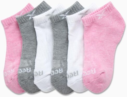 Reebok Girls' Cushioned Comfort Athletic Performance No-Show Ankle Low Cut Socks (6 Pack) in Saudi Arabia