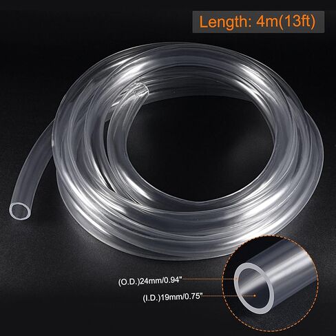 MECCANIXITY PVC خرطوم شفاف أنابيب الفينيل 2 "ID 3.3ft مرنة خفيفة الوزن لأنبوب المياه، أنبوب الهواء in Kuwait