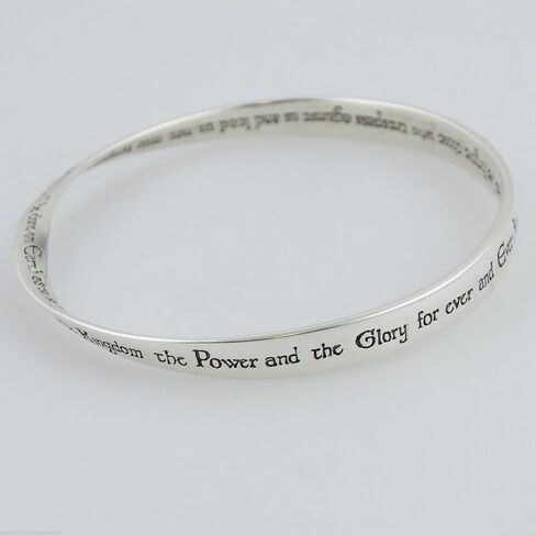 FashionJunkie4Life 925 Sterling Silver Religious Bangle Bracelet in Kuwait