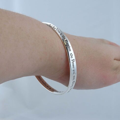 FashionJunkie4Life 925 Sterling Silver Religious Bangle Bracelet in Kuwait