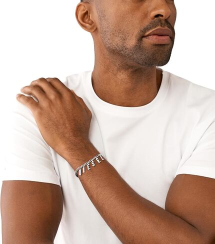 Diesel Men's Silver Stainless Steel Chain Bracelet (Model: DX1476040) in Saudi Arabia