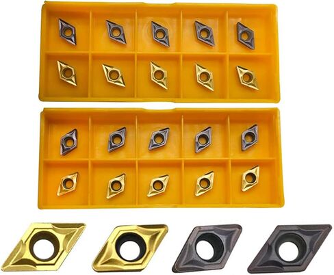 حشوات دوارة من الكربيد DCMT11T304(DCMT32.51) من ار اتش اف جي واي واي، قطع بديلة لمخرطة سي ان سي ام تي لحامل ادوات الخراطة القابلة للفهرسة، 10 قطع/عبوة in Kuwait