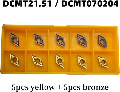 حشوات دوارة من الكربيد DCMT11T304(DCMT32.51) من ار اتش اف جي واي واي، قطع بديلة لمخرطة سي ان سي ام تي لحامل ادوات الخراطة القابلة للفهرسة، 10 قطع/عبوة in Kuwait
