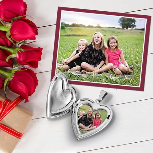 PHOCKSIN Love Heart Key Chains for Women Men Locket Keychain Dog Paw Print Photo Lockets That Holds Pictures Jewelry in Kuwait