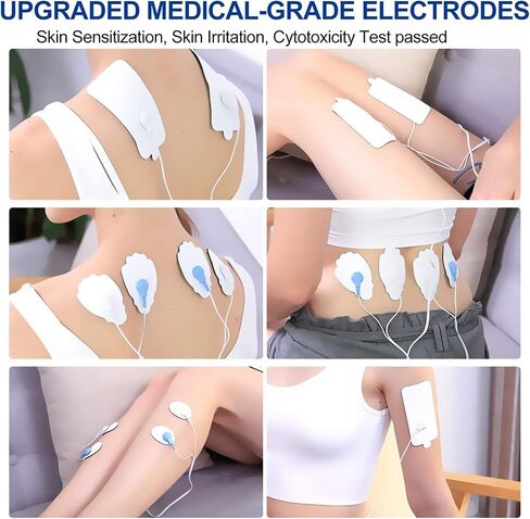 وسادات أقطاب كهربائية من وحدة عشرات NURSAL، 20 قطعة مقاس 3.5 مم، وسادات بديلة EMS لإعادة استخدام العلاج الكهربائي أكثر من 30 مرة، متوافقة مع MEDVICE، آلة Belifu TENS in Kuwait