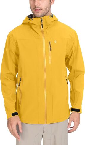 Little Donkey Andy Men's Rain Hiking Jackets Breathable Waterproof Windproof Shell Coats Fishing Travel Orange Medium in Saudi Arabia