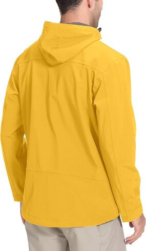 Little Donkey Andy Men's Rain Hiking Jackets Breathable Waterproof Windproof Shell Coats Fishing Travel Orange Medium in Saudi Arabia