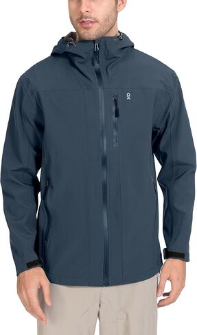 Little Donkey Andy Men's Rain Hiking Jackets Breathable Waterproof Windproof Shell Coats Fishing Travel Orange Medium in Saudi Arabia