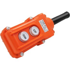 mxuteuk 2pcs Dump Trailer Remote Up Down Switch, Hoist Control Switch Hoist Controller Crane Momentary Push Button Switch COB61-UP-DOWN