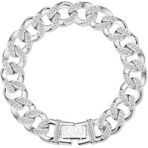 سوار King Will للرجال - سلسلة ربط كوبية سوداء مرصعة بالزركون المكعب للارتداء اليومي بشكل مريح in Kuwait