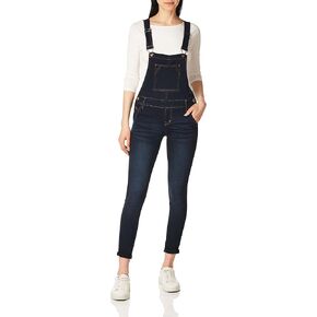 cover girl Women's Size Denim Overalls Bib Strap Button Skinny Fit, Acid wash, Plus 20W