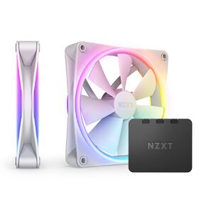 NZXT F140 RGB Duo - 140mm Dual-Sided RGB Fan – 20 Individually Addressable LED – Balanced Airflow and Static Pressure – Fluid Dynamic Bearing – PWM Control – Anti-Vibration Rubber Corners – Black