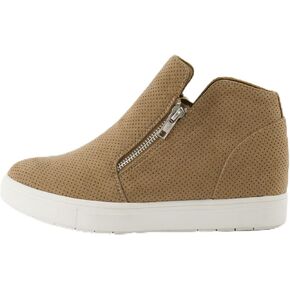 CUSHIONAIRE Women's Hart Hidden Wedge Sneaker +Wide Width Available, Black, 11 W