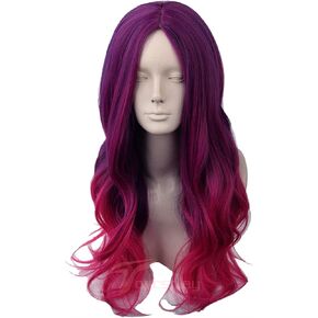 Topcosplay Women Wigs Dark Brown Long Wavy Halloween Costumes Cosplay Wig