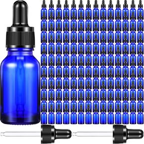 Tanlade 200 Pack 15ml Dark Dropper Bottles 1/2 oz Glass Dropper Bottles Brown Tincture Bottles with Eye Droppers for Essential Oils Liquids Perfumes Lab Chemicals and Travel (Amber)