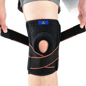 ABYON Plus Size Knee Braces for Knee Pain with Side Stabilizers for Man Women.Relieves Meniscus Tear, ACL, LCL, MCL,Arthritis.Non Slip Adjustable Knee Support for Joint Pain Relief, Injury Recovery
