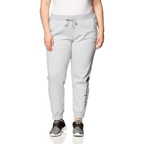 Champion Women's Powerblend Joggers, Script Logo, Black-Y07459, X-Small
