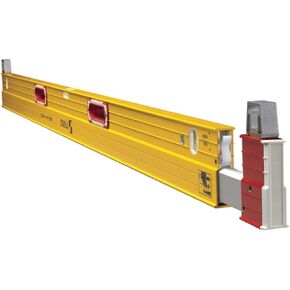 Stabila 35610 Type 106T Extendable Plate Level 6-10 Feet with Removable Standoffs The Extra Long Spirit Level For Accurate Measurements Across Irregularities and Laths, Yellow