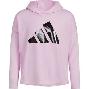 adidas Girls' Long Sleeve Hooded Graphic Tee