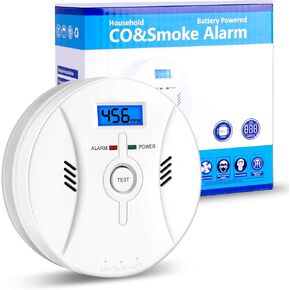 3-Pack Carbon Monoxide Detectors，Smoke Detector，2 in 1 CO & Smoke Alarm，Smoke Combination CO Alarm,Fire CO for Alarm for Home and Kitchen,LED Screen, CO Carbon Monoxide & Smoke Alarm,3-Pack