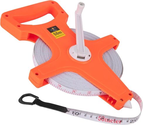 Open Reel Tape Measure 330 Feet, Fiberglass Tape Measure, Yard Measuring Tape Fit for Sports Field, Outdoor, Engineer,Track, Durable Dual-Sided Measuring Reel with Feet and Meters (1/2') in Kuwait