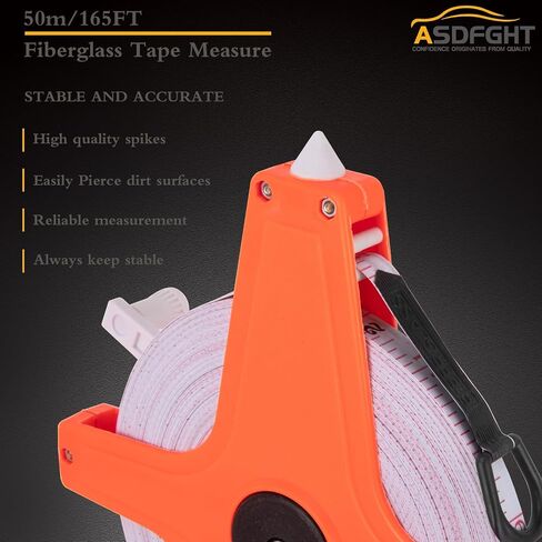 Open Reel Tape Measure 330 Feet, Fiberglass Tape Measure, Yard Measuring Tape Fit for Sports Field, Outdoor, Engineer,Track, Durable Dual-Sided Measuring Reel with Feet and Meters (1/2') in Kuwait