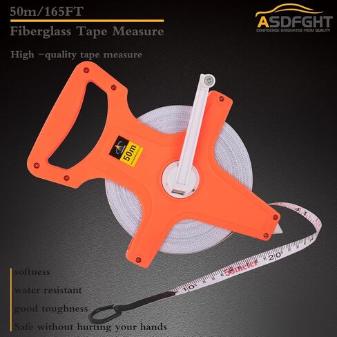 Open Reel Tape Measure 330 Feet, Fiberglass Tape Measure, Yard Measuring Tape Fit for Sports Field, Outdoor, Engineer,Track, Durable Dual-Sided Measuring Reel with Feet and Meters (1/2') in Kuwait