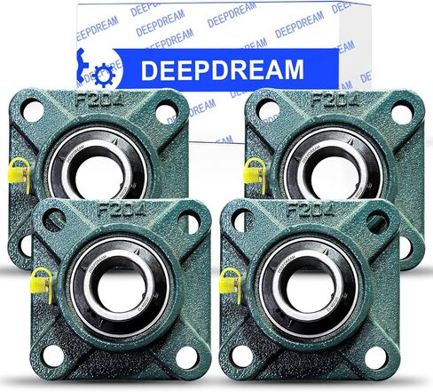 2 PCS of DEEPDREAM UCF205-16 Pillow Block Bearings, 1 inch Bore, Square Flange Mounted, Pillow Block Bearing 1 inch Shaft, Self Alignment in Kuwait