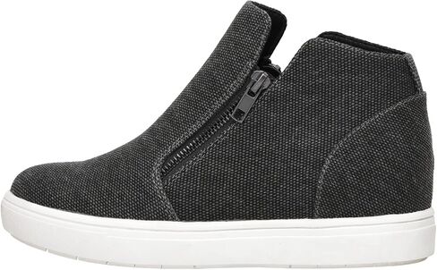 CUSHIONAIRE Women's Hart Hidden Wedge Sneaker +Wide Width Available, Black, 11 W in Kuwait