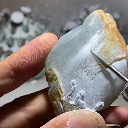 𝐋𝐮𝐨 𝐤𝐞 10 Pcs Inverted Trapezoidal Shape Diamond Burr Set, 3/32'' Shank Diamond Mounted Stone Carving Bits for Rotary Tools in Kuwait