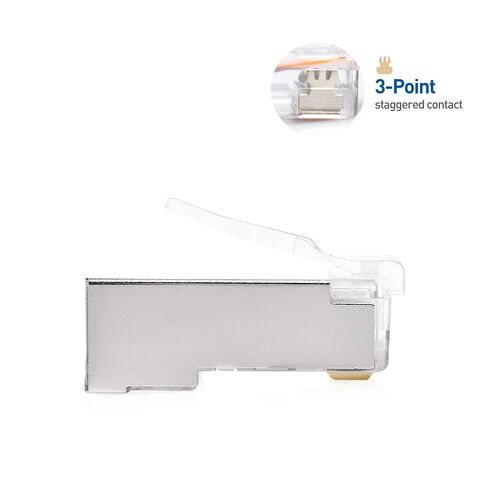 كابل ماترز 50 حزمة من موصلات Cat 6 تمر عبر موصلات RJ45 (أطراف Cat 6 / موصل Cat6 / مقابس RJ45 المعيارية / مقابس إيثرنت / موصل الشبكة) لكابل إيثرنت UTP الصلب أو المجدولة in Saudi Arabia