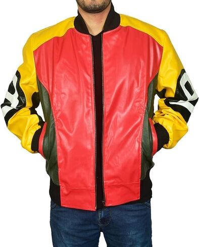 EASTIFIED Mens 8 Ball Pool Billiard Cue Bomber Faux Leather 90's Retro Jacket in Saudi Arabia