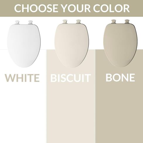 تشيرتش مقعد مرحاض 540EC 346 مع مفصلات سهلة التنظيف والتغيير، مستدير، خشب متين مطلي بالمينا، بسكويت/كتان in Kuwait