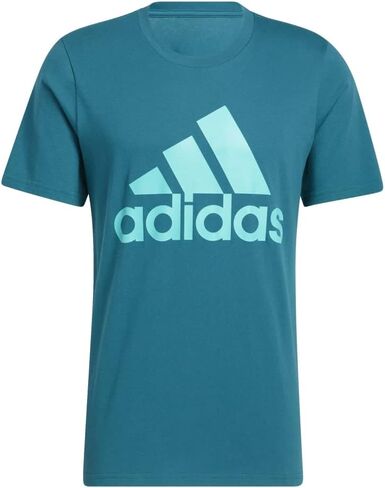 تي شيرت Adidas Badge of Sport للرجال، أصفر/أبيض تقريبًا، مقاس متوسط in Kuwait