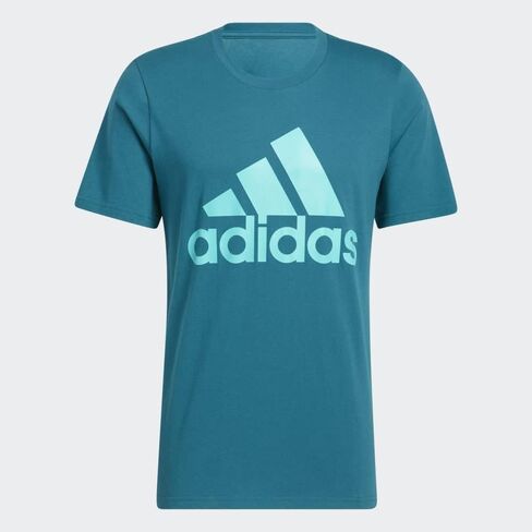تي شيرت Adidas Badge of Sport للرجال، أصفر/أبيض تقريبًا، مقاس متوسط in Kuwait