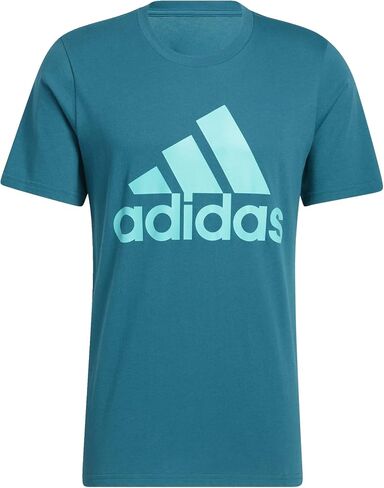 تي شيرت Adidas Badge of Sport للرجال، أصفر/أبيض تقريبًا، مقاس متوسط in Kuwait