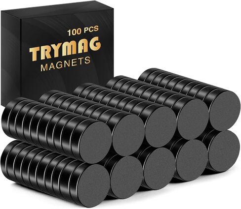 120 قطعة مغناطيس ثلاجة صغيرة من TRYMAG، مغناطيس أرضي نادر أسود للثلاجة، مغناطيس نيوديميوم قوي 10 × 3 مم، مغناطيس دائري للسبورة البيضاء، لوحة الإعلانات، الحرف اليدوية، المكتب، مغناطيس أزرار مستديرة صغيرة in Kuwait