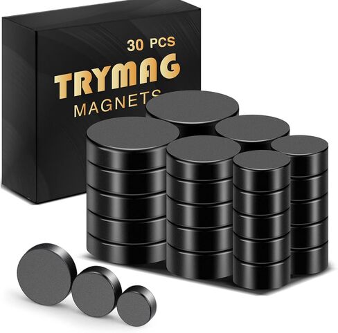 120 قطعة مغناطيس ثلاجة صغيرة من TRYMAG، مغناطيس أرضي نادر أسود للثلاجة، مغناطيس نيوديميوم قوي 10 × 3 مم، مغناطيس دائري للسبورة البيضاء، لوحة الإعلانات، الحرف اليدوية، المكتب، مغناطيس أزرار مستديرة صغيرة in Kuwait