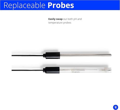 وحدة تحكم pH CONTPH من bluelab مع جهاز قياس رقمي للمراقبة والجرعات في الماء، 1، مسبار pH أبيض وPROBPH للمياه، قطب كهربائي بديل للعداد، والشاشة، وجهاز التحكم in Kuwait