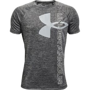 Under Armour Boys' Tech Split Logo Hybrid Short-Sleeve T-Shirt in Saudi Arabia