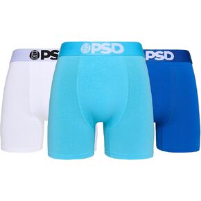 PSD Men's Metallic Ctn Sld Mid Length 3-Pack Boxer Briefs, Multi, XL