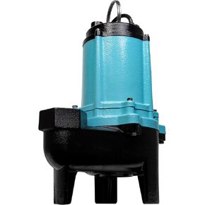 Little Giant 10SC-CIA-RF 115 Volt, 1/2 HP, 7200 GPH Automatic Cast Iron Submersible Sewage Pump with Piggy-back Float Switch and 20-Ft. Cord, Blue, 511433