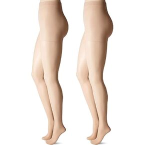 HUE Women's Fishnet Tights with Control Top, Black - 2 Pair Pack, 3