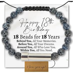 Love You This Much Hidden Message Stone Bracelet | Gift Box + Note Included | Meaningful Birthday Gifts for Him | Birthday Gift for Male Friend in Kuwait