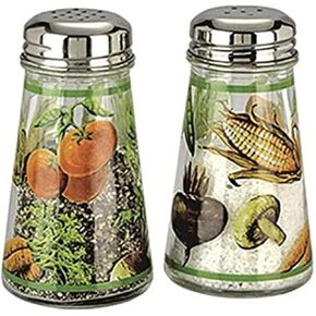 GERUSEA Hand Painted Tapered Salt and Pepper Shaker Set, Sunflowers, Yellow, 2.